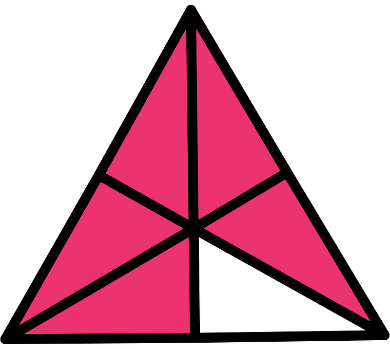 Pink Triangle Fraction 5:6