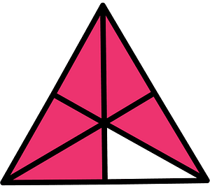 Pink Triangle Fraction 5:6