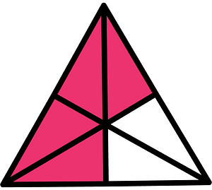 Pink Triangle Fraction 4:6