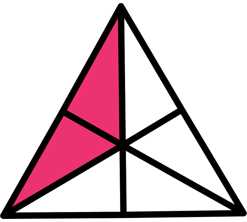 Pink Triangle Fraction 2:6