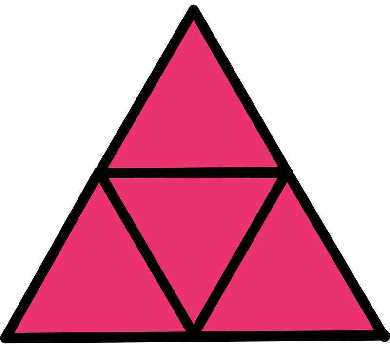 Pink Triangle Fraction 4:4