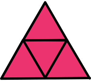 Pink Triangle Fraction 4:4