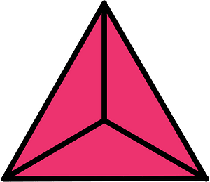 Pink Triangle Fraction 3:3