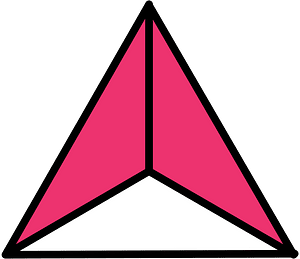 Pink Triangle Fraction 2:3