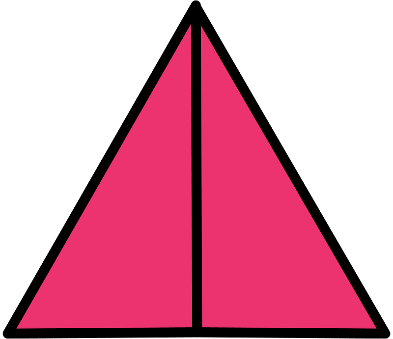 Pink Triangle Fraction 2:2