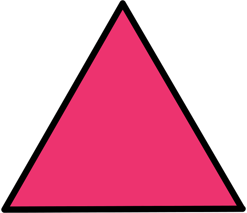 Pink Triangle Fraction 1:1