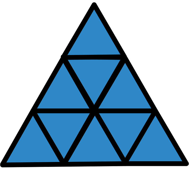 Blue Triangle Fraction 9:9