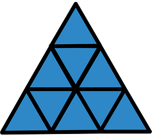 Blue Triangle Fraction 9:9