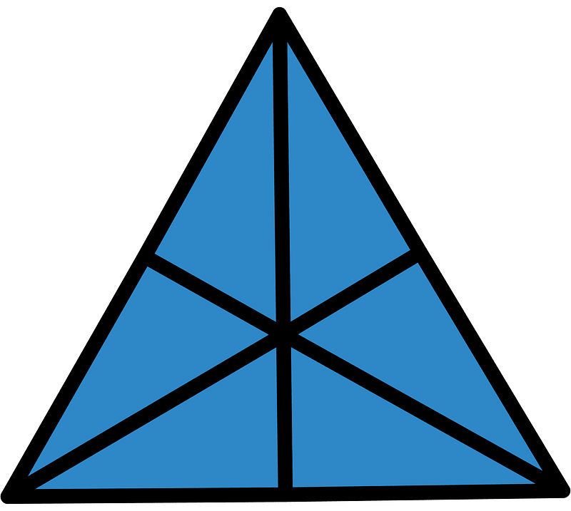 Blue Triangle Fraction 6:6