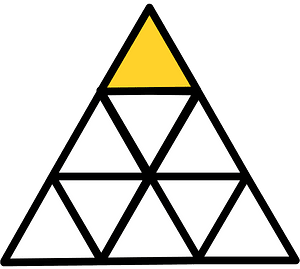 Yellow-Amber Triangle Fraction 1:9