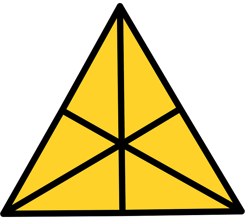 Yellow-Amber Triangle Fraction 6:6