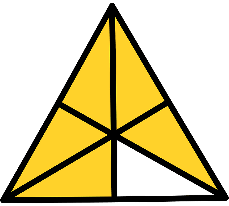 Yellow-Amber Triangle Fraction 5:6