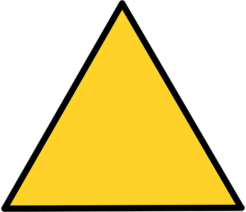 Yellow-Amber Triangle Fraction 1:1