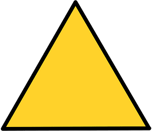 Yellow-Amber Triangle Fraction 1:1