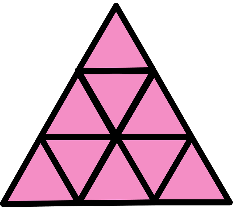 Purple Triangle Fraction 9:9