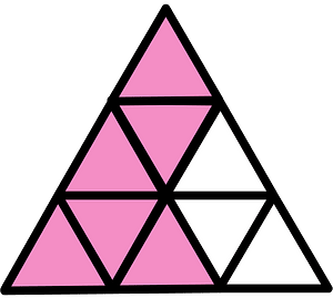 Purple Triangle Fraction 6:9