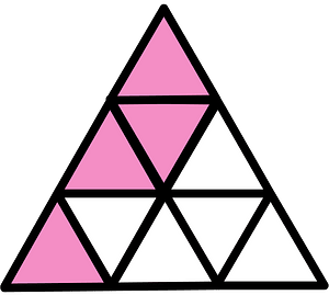 Purple Triangle Fraction 4:9