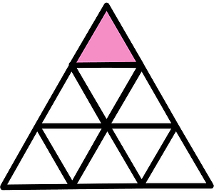 Purple Triangle Fraction 1:9