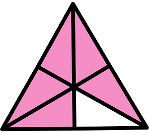 Purple Triangle Fraction 5:6