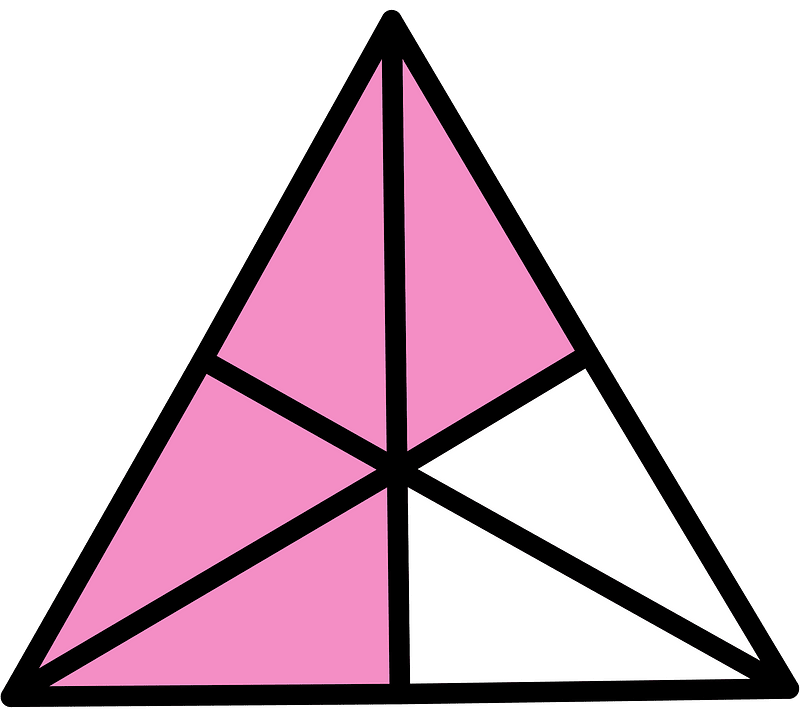 Purple Triangle Fraction 4:6
