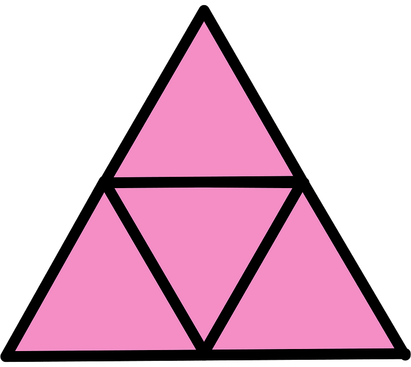 Purple Triangle Fraction 4:4