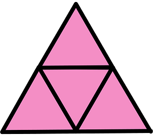 Purple Triangle Fraction 4:4