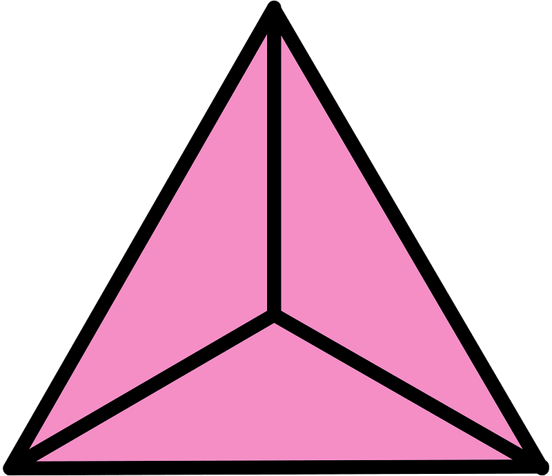 Purple Triangle Fraction 3:3