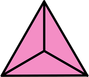 Purple Triangle Fraction 3:3