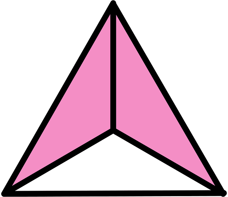 Purple Triangle Fraction 2:3