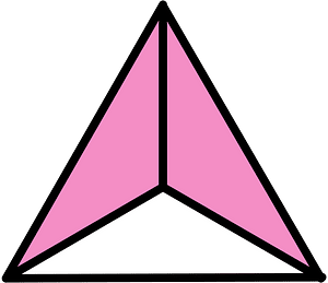 Purple Triangle Fraction 2:3