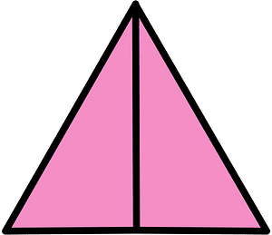 Purple Triangle Fraction 2:2
