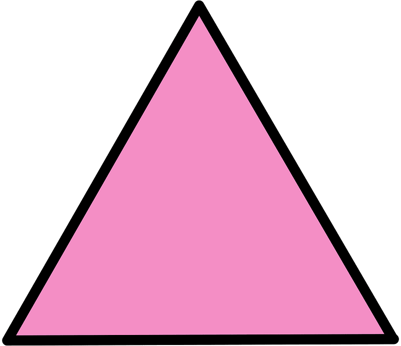 Purple Triangle Fraction 1:1