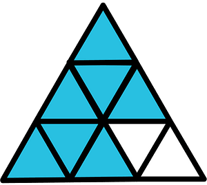Cerulean-Blue Triangle Fraction 7:9