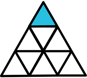 Cerulean-Blue Triangle Fraction 1:9