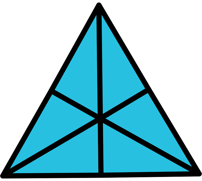 Cerulean-Blue Triangle Fraction 6:6