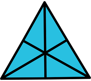 Cerulean-Blue Triangle Fraction 6:6
