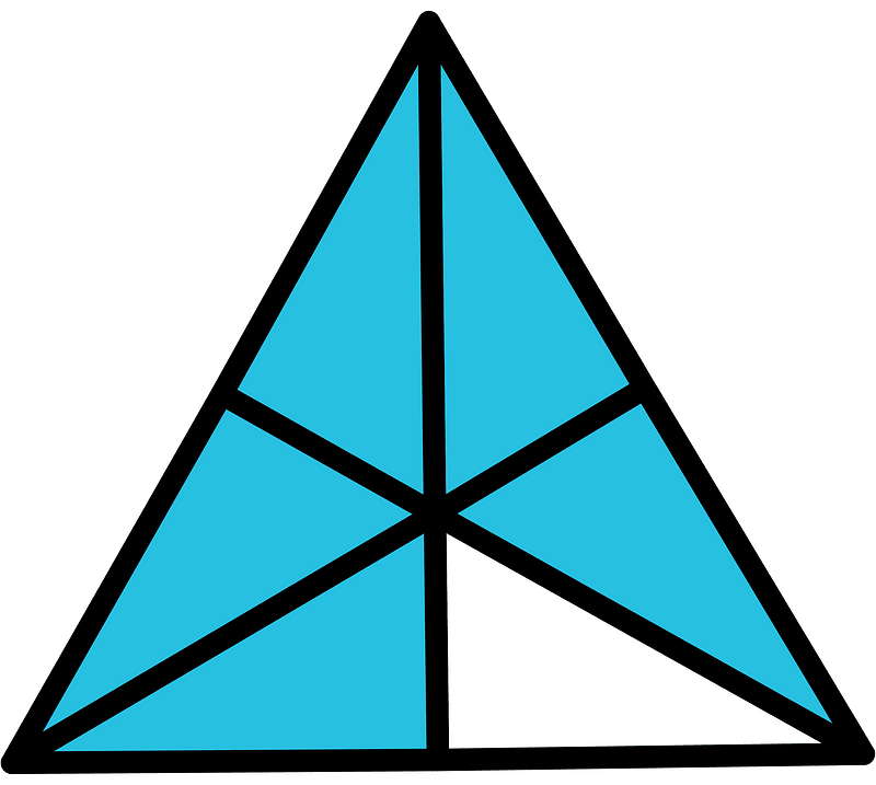 Cerulean-Blue Triangle Fraction 5:6
