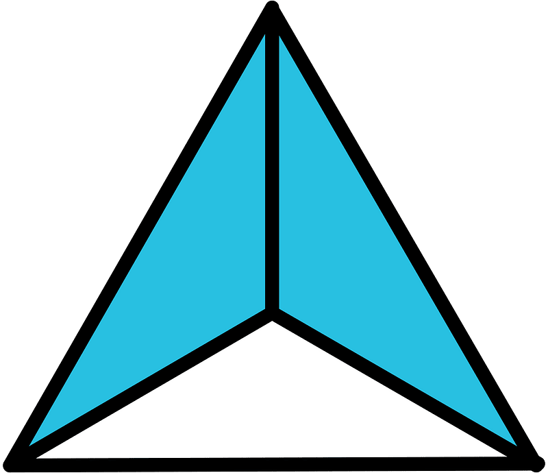 Cerulean-Blue Triangle Fraction 2:3