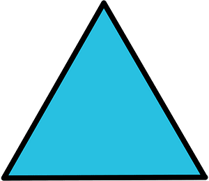 Cerulean-Blue Triangle Fraction 1:1