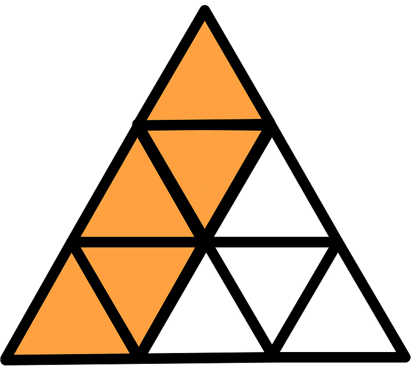 Orange Triangle Fraction 5:9