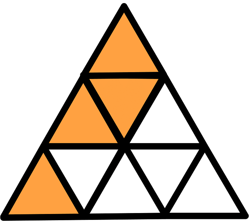 Orange Triangle Fraction 4:9