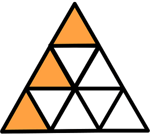 Orange Triangle Fraction 3:9