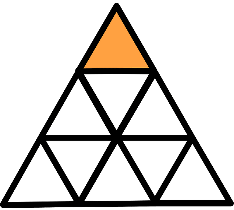 Orange Triangle Fraction 1:9