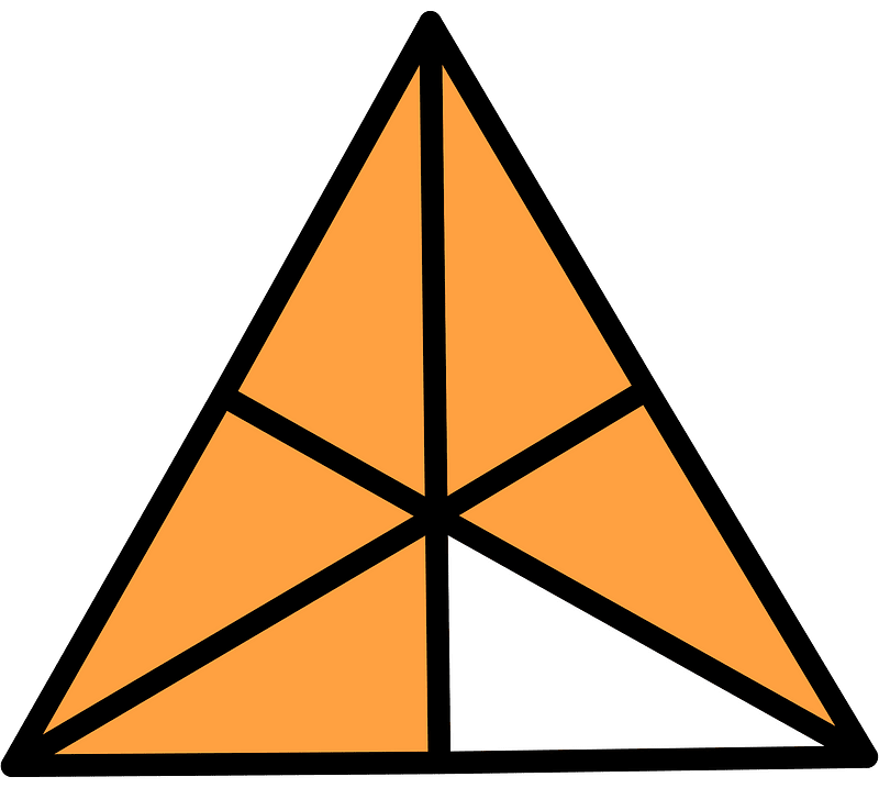 Orange Triangle Fraction 5:6