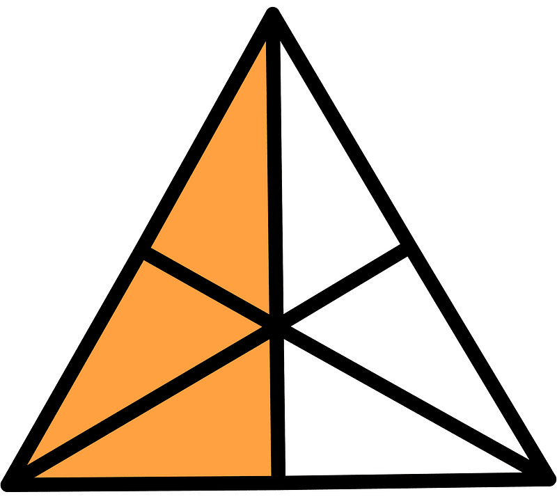 Orange Triangle Fraction 3:6