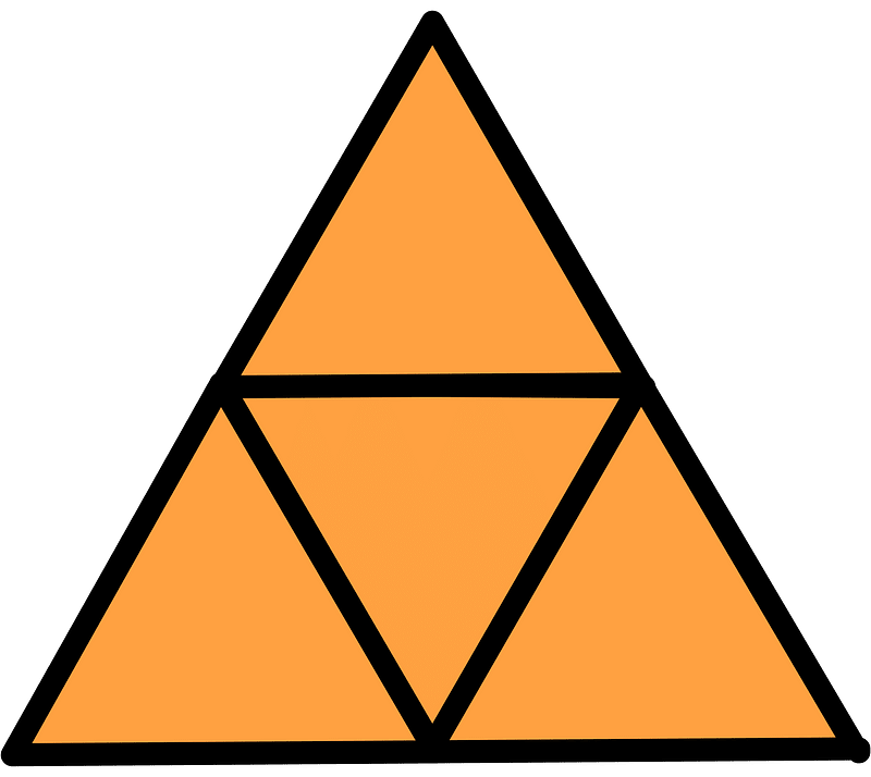 Orange Triangle Fraction 4:4