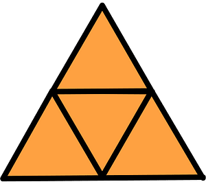 Orange Triangle Fraction 4:4