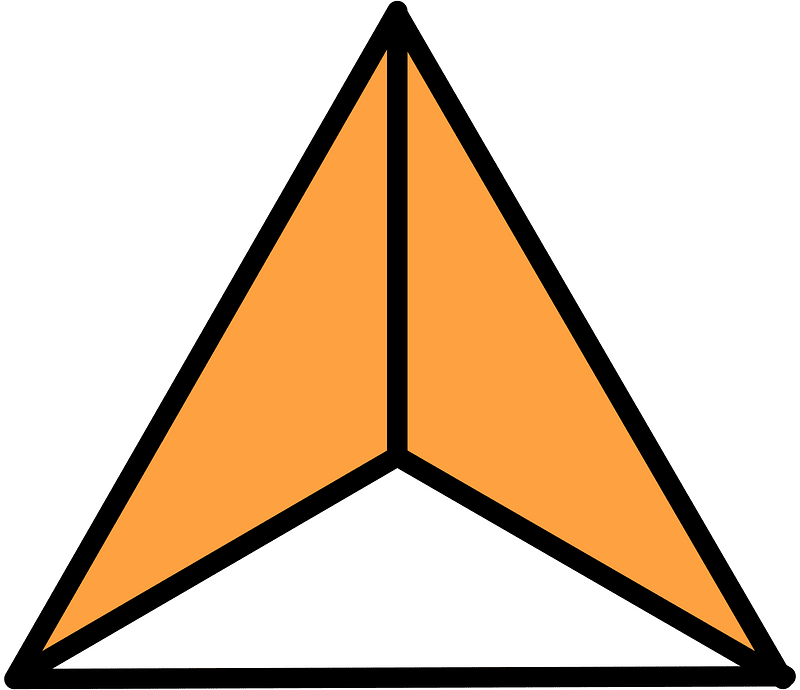 Orange Triangle Fraction 2:3