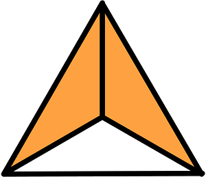 Orange Triangle Fraction 2:3