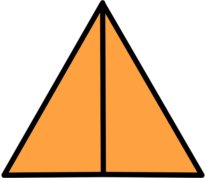 Orange Triangle Fraction 2:2
